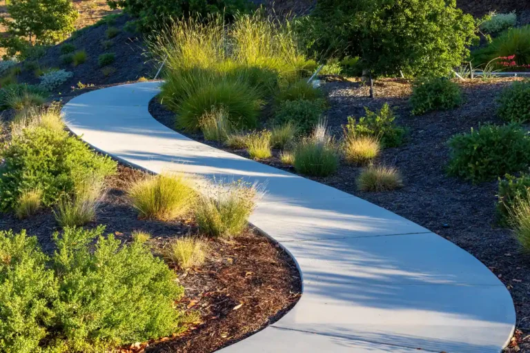 Allée de jardin en béton : finitions, étapes et points qui la font durer